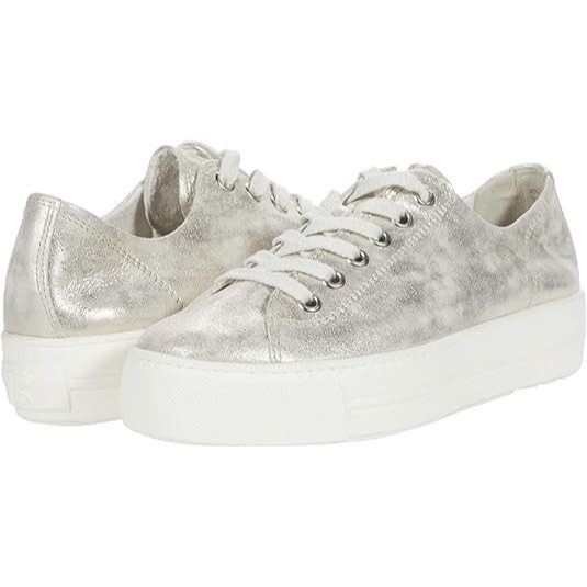 New Paul Green Bixby Suede Metallic Platform Sneaker Size Uk 3 ( Us 5.5)